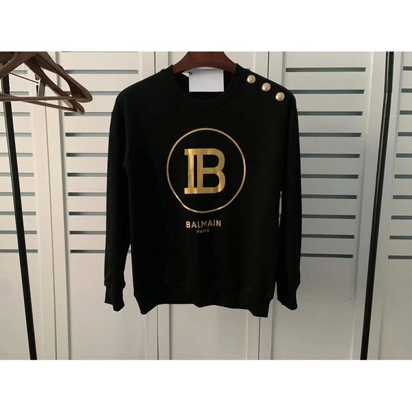 women's hoodies & sweatshirts designer autumn and winter new balman cotton loose letter gold button long sleeve terry sweater ins lover, Black
women's hoodies & sweatshirts designer autumn and winter new balman cotton loose letter gold button long sleeve terry sweater ins lover, Black