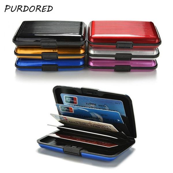 purdored 1 pc men aluminum bank card holder blocking hard case wallet solid credit card anti-rfid scanning protect card holder, Brown;gray
purdored 1 pc men aluminum bank card holder blocking hard case wallet solid credit card anti-rfid scanning protect card holder, Brown;gray