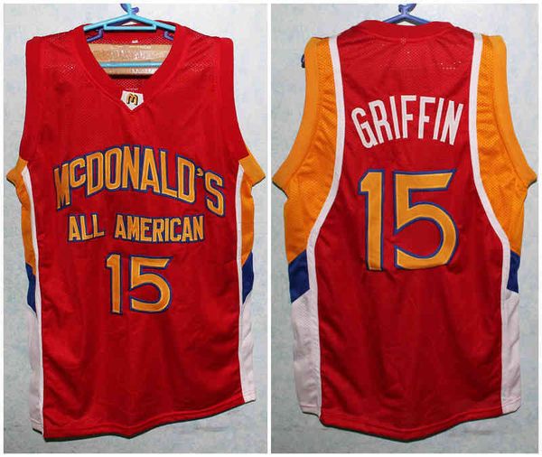 #15 mcdonald's all american blake griffin retro basketball jersey mens stitched custom any number name jerseys, Black
#15 mcdonald's all american blake griffin retro basketball jersey mens stitched custom any number name jerseys, Black