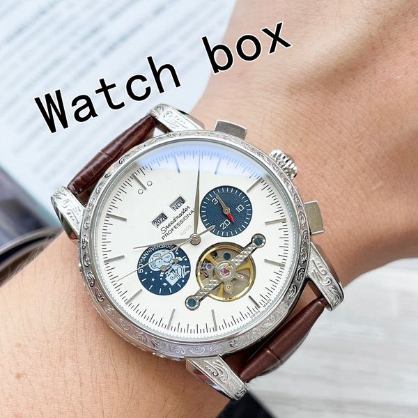 rs men's watch automatic mechanical movement mineral reinforced anti-scratch glass cowhide watchband dial nail 42mm boutique men's, Slivery;brown
rs men's watch automatic mechanical movement mineral reinforced anti-scratch glass cowhide watchband dial nail 42mm boutique men's, Slivery;brown