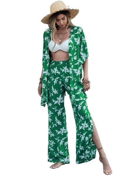 rusttydustty floral print dolman sleeve kimono & slit hem wide leg pants s7pf#, White
rusttydustty floral print dolman sleeve kimono & slit hem wide leg pants s7pf#, White