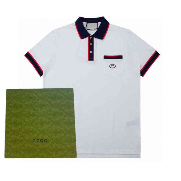 75% off factory direct online 22 new g short sleeve polo shirt men and women's same pure cotton pocket double g fashion ins style loose, White 
75% off factory direct online 22 new g short sleeve polo shirt men and women's same pure cotton pocket double g fashion ins style loose, White