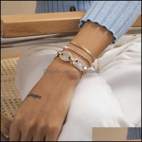 charm bracelets jewelry 3pcs/set all-match simple mtilayer alloy women rhinestone shiny bangle accessories gifts set 1836 q2 drop delivery 2, Golden;silver
charm bracelets jewelry 3pcs/set all-match simple mtilayer alloy women rhinestone shiny bangle accessories gifts set 1836 q2 drop delivery 2, Golden;silver