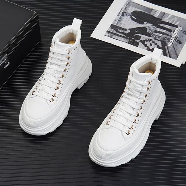 trend new luxury designer men rivet thick bottom platform shoes causal flats moccasins hip hop rock walking sneakers ankle boots, Black
trend new luxury designer men rivet thick bottom platform shoes causal flats moccasins hip hop rock walking sneakers ankle boots, Black