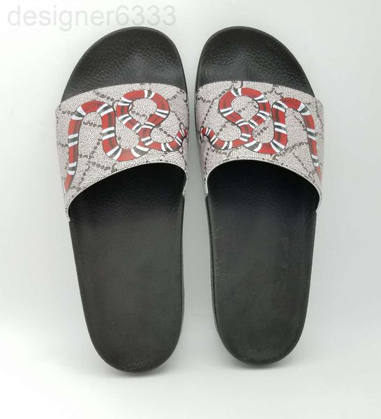 womens mens fashion rubber slides sandals with pearl tiger snaker flower outdoor beach slippers casual flip flops wn1k, Black
