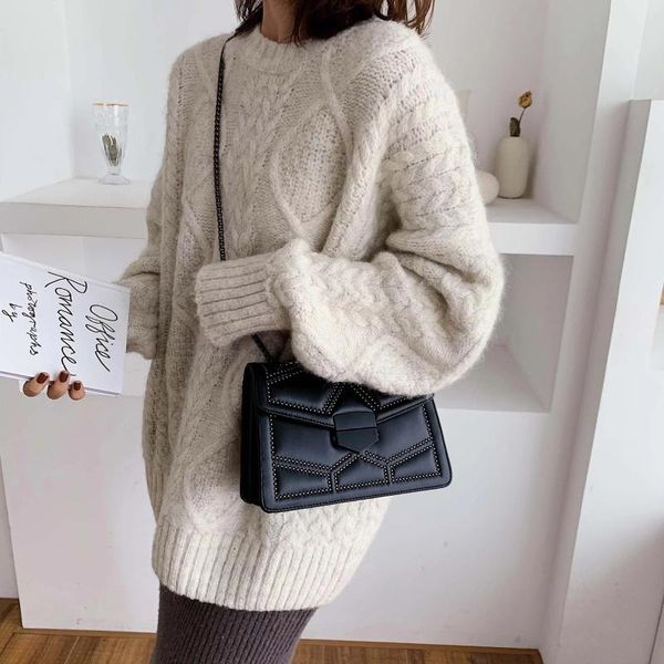 evening bags 2022 rivet chain brand designer pu leather messenger bag women's simple fashion shoulder ladies luxury small handbag
evening bags 2022 rivet chain brand designer pu leather messenger bag women's simple fashion shoulder ladies luxury small handbag