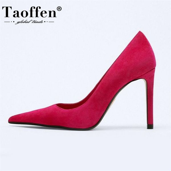 taoffen fashion real leather pumps spring summer women shoes thin high heels slip on female footwear size 34-43 220420, Black
taoffen fashion real leather pumps spring summer women shoes thin high heels slip on female footwear size 34-43 220420, Black