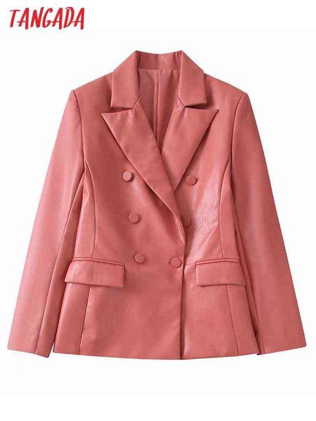 suit tangada women 2022 autumn fashion faux leather blazer coat vintage double, White;black
suit tangada women 2022 autumn fashion faux leather blazer coat vintage double, White;black