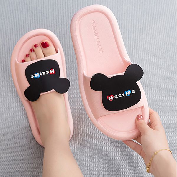 women cartoon slippers open toe bear slides non-slip indoor bathroom flip flops men outside summer beach sandals zapatos hombre 220422, Black
women cartoon slippers open toe bear slides non-slip indoor bathroom flip flops men outside summer beach sandals zapatos hombre 220422, Black