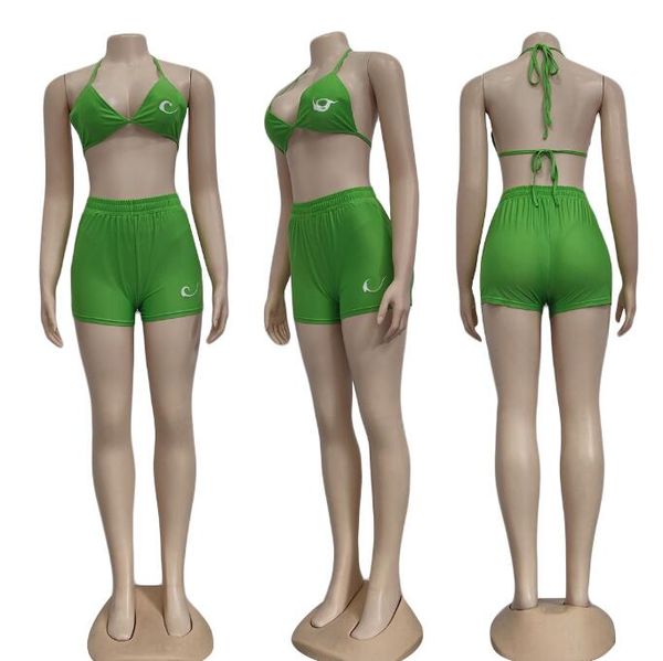 european and american women's tracksuits 2022 summer ice skating solid color bikini 3-piece set, Gray
european and american women's tracksuits 2022 summer ice skating solid color bikini 3-piece set, Gray