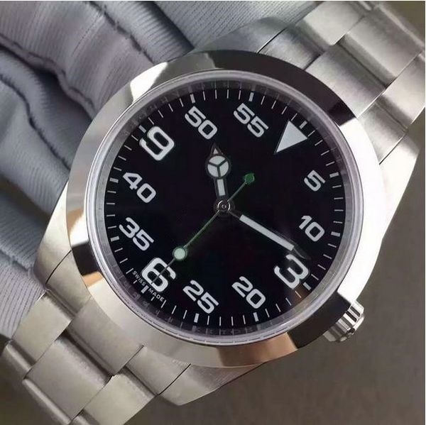 men watch airking series 116900 black dial 40mm japanese original movement 3131 dial stainless steel 904l fashion watches with original box, Slivery;brown
men watch airking series 116900 black dial 40mm japanese original movement 3131 dial stainless steel 904l fashion watches with original box, Slivery;brown