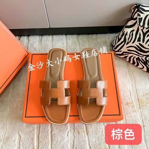 2022 fashion sandals genuine leather women slippers summer luxury flat slides ladies beach sandal party wedding oran slipper, Black
2022 fashion sandals genuine leather women slippers summer luxury flat slides ladies beach sandal party wedding oran slipper, Black