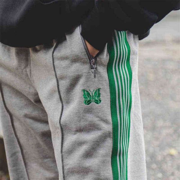 grey green webbing needles pants men striped embroidery butterfly needles track women pants awge trousers t220803, Black
grey green webbing needles pants men striped embroidery butterfly needles track women pants awge trousers t220803, Black