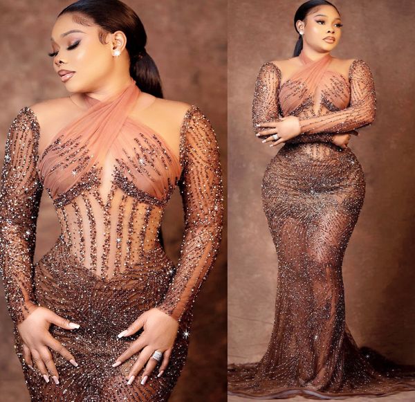 2022 plus size arabic aso ebi brown mermaid luxurious prom dresses sheer neck evening formal party second reception birthday engagement gown, Black
2022 plus size arabic aso ebi brown mermaid luxurious prom dresses sheer neck evening formal party second reception birthday engagement gown, Black