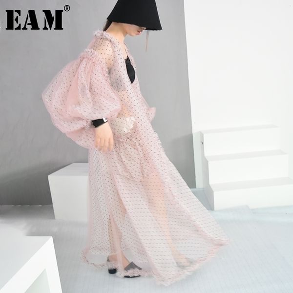 eam spring summer vcollar long lantern sleeve dot printed perspective big size long shirt women blouse fashion jf394 y200622, White
eam spring summer vcollar long lantern sleeve dot printed perspective big size long shirt women blouse fashion jf394 y200622, White