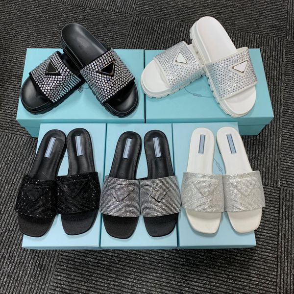 satin slides slippers with crystals spring 2022 new crystal diamond sandals iconic triangular logo square head women's shoes size 35-42, Black
satin slides slippers with crystals spring 2022 new crystal diamond sandals iconic triangular logo square head women's shoes size 35-42, Black