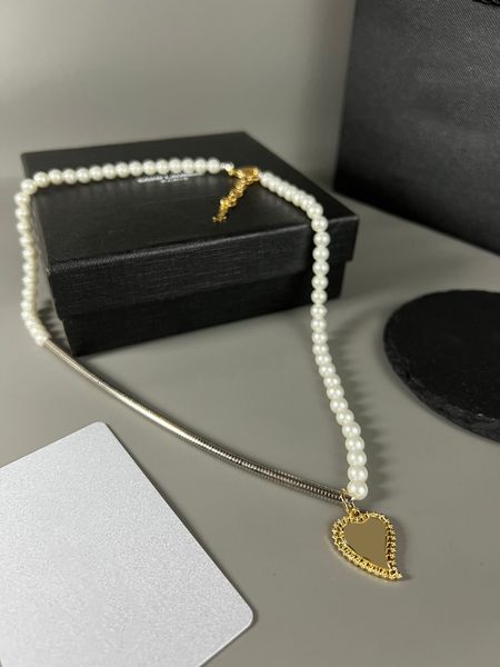 designer jewelry women's necklace love pearl necklace stainless steel gold-plated waterproof non-fading, Silver
designer jewelry women's necklace love pearl necklace stainless steel gold-plated waterproof non-fading, Silver