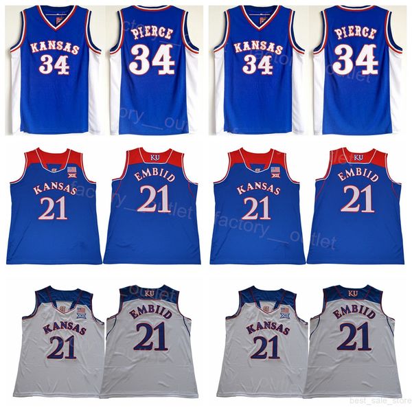 ncaa college basketball kansas jayhawks joel embiid jersey 21 paul pierce 34 university blue white team color pure cotton breathable size s-, Black
ncaa college basketball kansas jayhawks joel embiid jersey 21 paul pierce 34 university blue white team color pure cotton breathable size s-, Black
