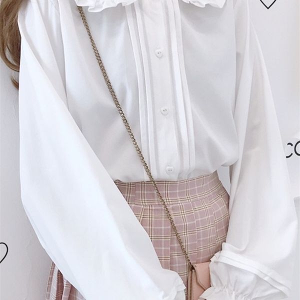 black white long sleeve lolita shirt women blouses cotton retro vintage blouse shirts for woman sweet peter pan collar 210226, Black;gray
black white long sleeve lolita shirt women blouses cotton retro vintage blouse shirts for woman sweet peter pan collar 210226, Black;gray