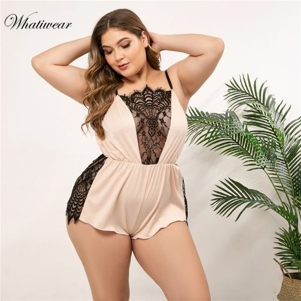 whatiwear plus size spagetti lace bodysuit transparent female body teddies jumpsuit deep v mesh bodysuit y200401, Black;white
whatiwear plus size spagetti lace bodysuit transparent female body teddies jumpsuit deep v mesh bodysuit y200401, Black;white