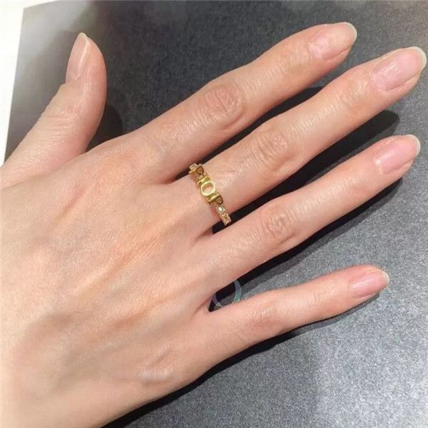 fashion designer gold letter band rings bague for women lady party wedding lovers gift engagement jewelry with box, Silver
fashion designer gold letter band rings bague for women lady party wedding lovers gift engagement jewelry with box, Silver