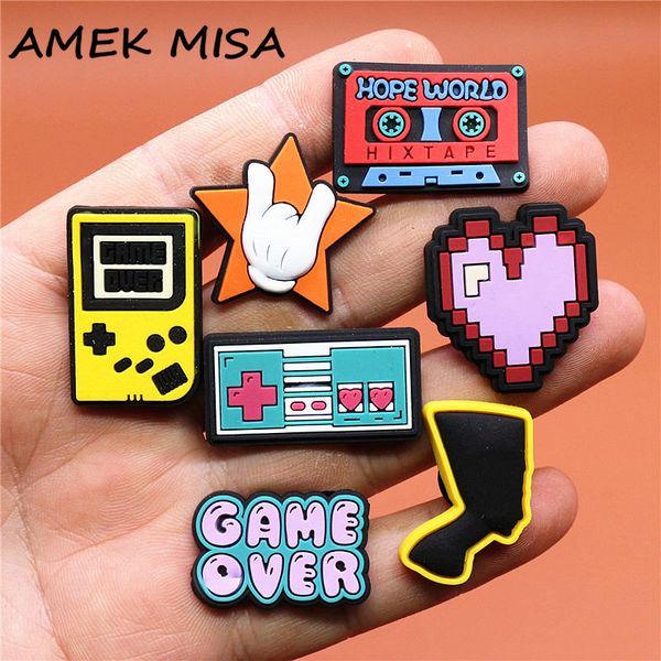 1pcs heart-shaped shoe charms game console controller audio tape shoe accessories decoration fit croc jibz kids party gifts u245, White;pink
1pcs heart-shaped shoe charms game console controller audio tape shoe accessories decoration fit croc jibz kids party gifts u245, White;pink