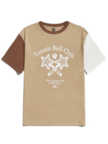 men colorblock letter graphic drop shoulder tee d5rt#, White;black
men colorblock letter graphic drop shoulder tee d5rt#, White;black