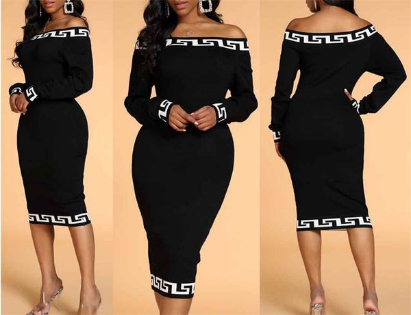 women casual dresses knits long sleeve classic letter print womens slim off shoulder dress one-piece skirt size s-xl, Black;gray
women casual dresses knits long sleeve classic letter print womens slim off shoulder dress one-piece skirt size s-xl, Black;gray