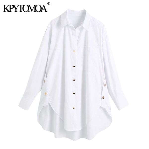 kpytomoa women fashion with side buttons loose asymmetrical blouses vintage long sleeve pockets female shirts chic 210308, White
kpytomoa women fashion with side buttons loose asymmetrical blouses vintage long sleeve pockets female shirts chic 210308, White