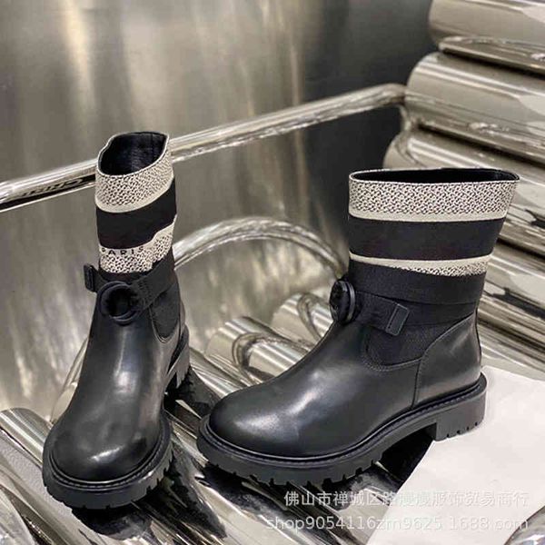 boots d family cd autumn and winter boots tooling women's round head buckle sleeve middle tube thick heel bottom one foot pedal, Black
boots d family cd autumn and winter boots tooling women's round head buckle sleeve middle tube thick heel bottom one foot pedal, Black