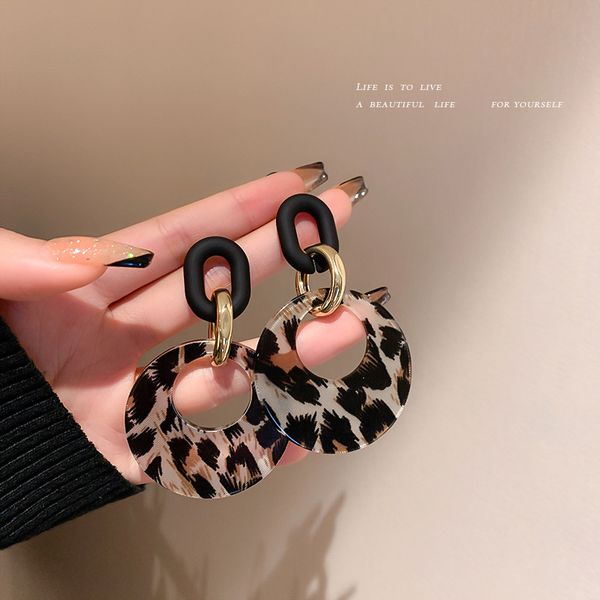 925 silver needle leopard print geometric round ring earrings european and american retro easy matching fashion and personalized eardrop, Golden
925 silver needle leopard print geometric round ring earrings european and american retro easy matching fashion and personalized eardrop, Golden