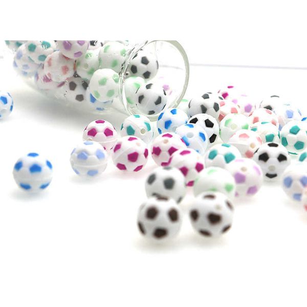 wholesale 50 pcs 15mm baby teether football food grade silicone soccer round bead bpa bracelet
wholesale 50 pcs 15mm baby teether football food grade silicone soccer round bead bpa bracelet