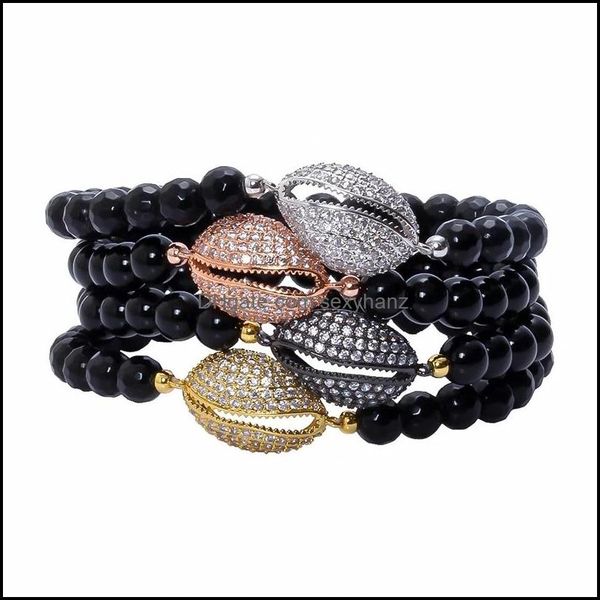 beaded strands bracelets jewelry luxury design fl cz pave setting shell shape charm with angar onyx stones watch accessories bracelet unise, Black
beaded strands bracelets jewelry luxury design fl cz pave setting shell shape charm with angar onyx stones watch accessories bracelet unise, Black