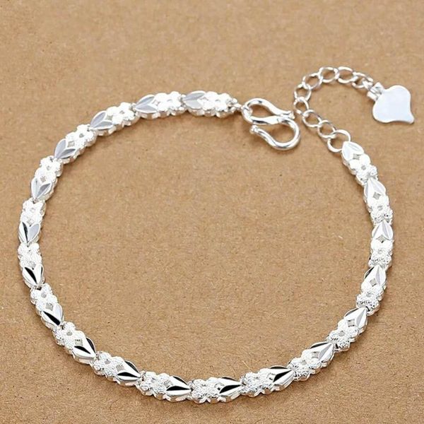 925 silver bracelets heart leaf strands for women wedding lady noble pretty jewelry fashion nice chain 20cm 8inch, Black
925 silver bracelets heart leaf strands for women wedding lady noble pretty jewelry fashion nice chain 20cm 8inch, Black
