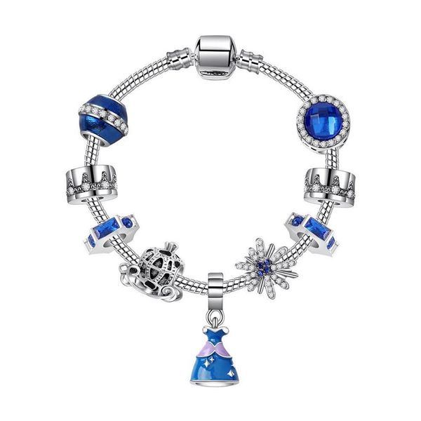 16-21cm 925 silver bracelet cinderella sandy labelle princess skirt charms pendant pumpkin carriage beads for girl kids gift diy j248v, Golden;silver
16-21cm 925 silver bracelet cinderella sandy labelle princess skirt charms pendant pumpkin carriage beads for girl kids gift diy j248v, Golden;silver