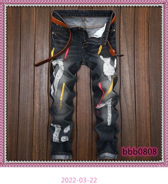 men's jeans luxury vintage mens fashions denim black biker trousers printed ripped for men pants homme marque de luxe 20, Blue
men's jeans luxury vintage mens fashions denim black biker trousers printed ripped for men pants homme marque de luxe 20, Blue