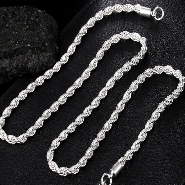 925 sterling silver 16/18/20/22/24 inch 4mm twisted rope chain necklace for women man fashion wedding charm jewelry gc1188
925 sterling silver 16/18/20/22/24 inch 4mm twisted rope chain necklace for women man fashion wedding charm jewelry gc1188