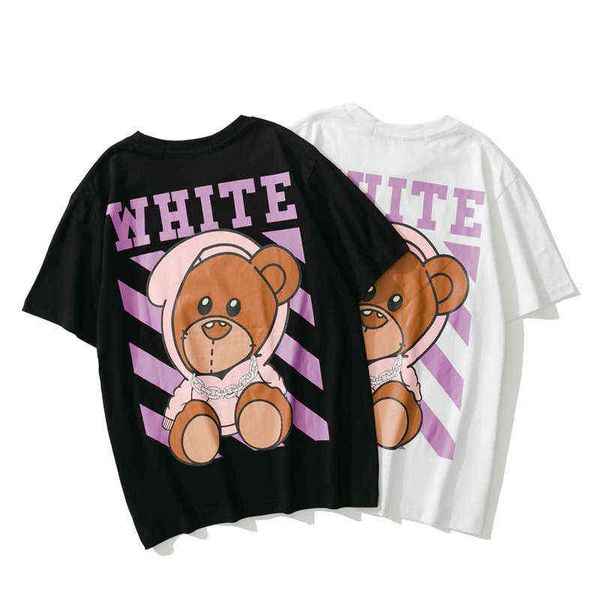 spring and summer new fashion brand cartoon bear short sleeve lovers t-shirt, Black;white
spring and summer new fashion brand cartoon bear short sleeve lovers t-shirt, Black;white