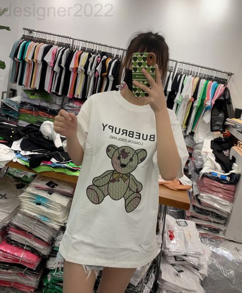 women's t-shirt designer short sleeved t women's printing bear loose version creative cartoon round neck ins fashion trend fgyu, White
women's t-shirt designer short sleeved t women's printing bear loose version creative cartoon round neck ins fashion trend fgyu, White