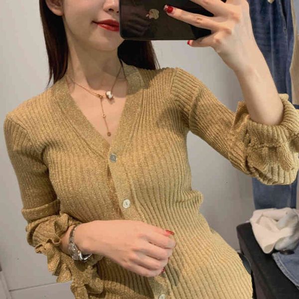 women's knits & tees fadan s family autumn winter sweet fungus side sleeve vertical v-neck slim fitting knitted cardigan women's c, White
women's knits & tees fadan s family autumn winter sweet fungus side sleeve vertical v-neck slim fitting knitted cardigan women's c, White