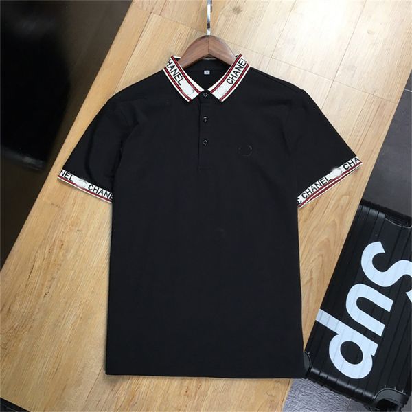 european and american trendy brand genuine men's polo shirt t-shirt cotton embroidery summer 39, White;black
european and american trendy brand genuine men's polo shirt t-shirt cotton embroidery summer 39, White;black