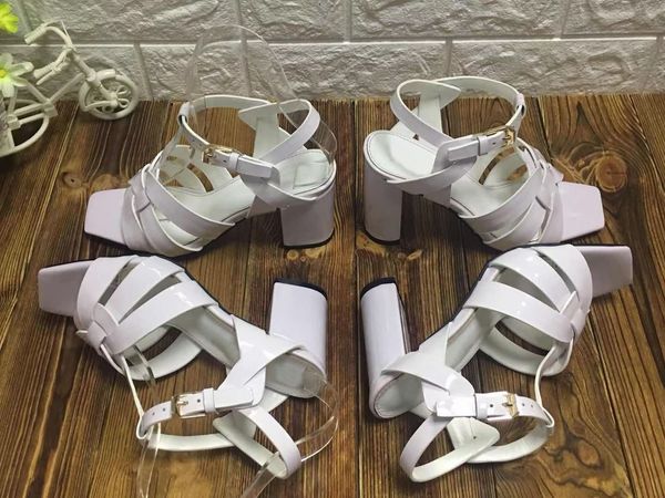 thick heel sandals fashion patent leather leopard weave leather highs heels 7-9cm luxury designer women's wedding shoes 35-42, Black
thick heel sandals fashion patent leather leopard weave leather highs heels 7-9cm luxury designer women's wedding shoes 35-42, Black