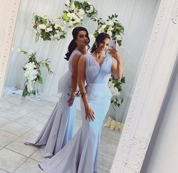 2022 elegant blue mermaid long prom dresses v-neck sleeveless formal party evening gowns robes de soiree, Black
2022 elegant blue mermaid long prom dresses v-neck sleeveless formal party evening gowns robes de soiree, Black