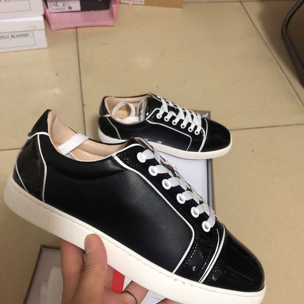 white rubber sole red bottoms shoes men's platform sneaker fun junior spikes sneakers calfskin leather skateboard round toe walking com, Black
white rubber sole red bottoms shoes men's platform sneaker fun junior spikes sneakers calfskin leather skateboard round toe walking com, Black