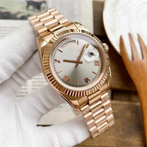 mens watch 41mm automatic mechanical watches wristwatches atmosphere for men with calendar wristwatch rose gold strap stainless steel montre, Slivery;brown
mens watch 41mm automatic mechanical watches wristwatches atmosphere for men with calendar wristwatch rose gold strap stainless steel montre, Slivery;brown