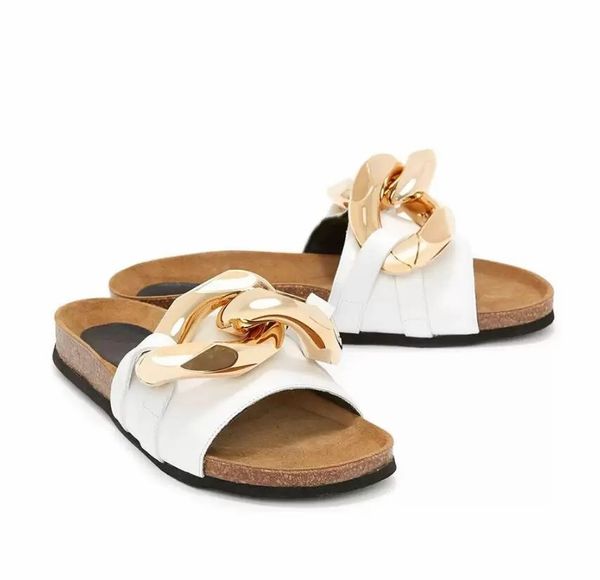 luxury chunky golden chain embellished leather slippers sandals slides summer beach sandal women casual comfort walking shoes eu35-42, Black
luxury chunky golden chain embellished leather slippers sandals slides summer beach sandal women casual comfort walking shoes eu35-42, Black