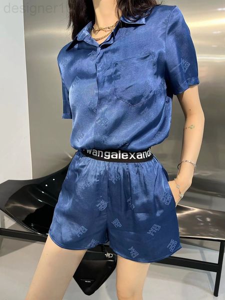 two piece dress designer aw22 spring and summer new jacquard satin short sleeve shirt + elastic waist webbing decorative shorts fashionable, White
two piece dress designer aw22 spring and summer new jacquard satin short sleeve shirt + elastic waist webbing decorative shorts fashionable, White