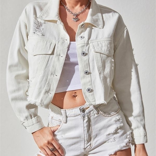 yitimoky women denim hole jacket lapel white short fashion streetwear female single breasted pocket coat outwear w220816, Black
yitimoky women denim hole jacket lapel white short fashion streetwear female single breasted pocket coat outwear w220816, Black