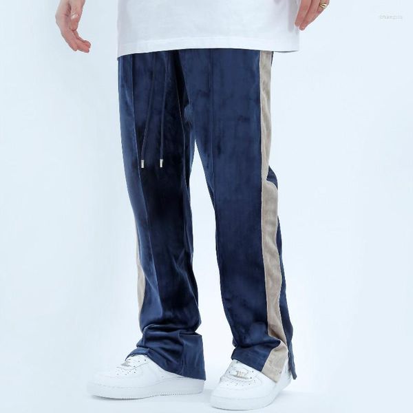 men's pants urban streetwear velvet track autumn and winter hip hop patchwork sweat pant loose casual velour sweatpants men 2022 drak22, Black
men's pants urban streetwear velvet track autumn and winter hip hop patchwork sweat pant loose casual velour sweatpants men 2022 drak22, Black