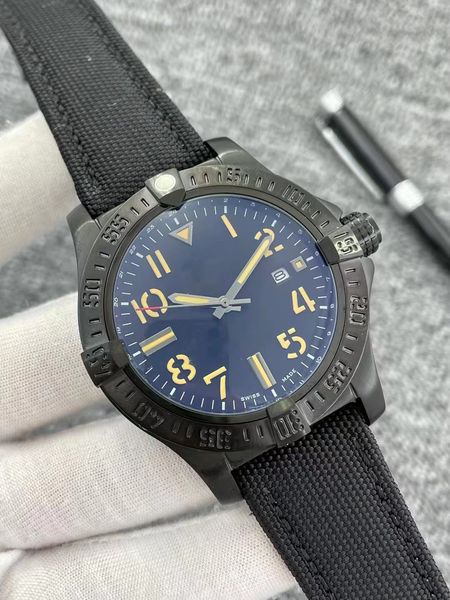 men's large dial automatic mechanical luxury watch 44mm round bituminous coal color sports rubber belt and black cloth belt needle buck, Slivery;brown
men's large dial automatic mechanical luxury watch 44mm round bituminous coal color sports rubber belt and black cloth belt needle buck, Slivery;brown
